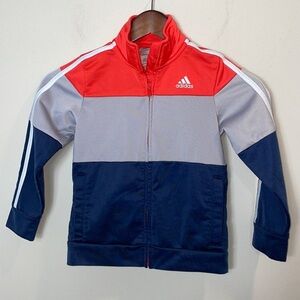 Adidas Colorblock sports training zippered jacket size toddlers 5